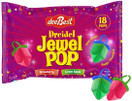 Dreidel Jewel Pop Ring Shape Candy, Apple and Strawberry Flavor, 18 Count