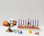 Ner Mitzvah Hand Painted Resin Donut Menorah for Chanukah, Multicolored Hanukkah Menorah, Fits Standard Candles