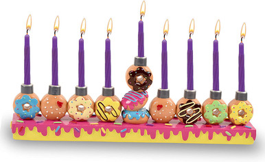 Ner Mitzvah Donut Menorah For Kids