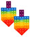 Hanukkah Poppit Dreidel Colorful Pop Fidget Toy Chanukah Party Popper Hanukah Gift (Pack of 2)