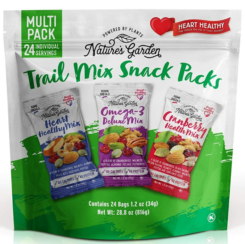 Nature's Garden Healthy Trail Mix Snack Packs, Heart Healthy