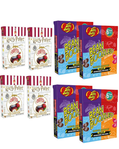 Jelly Belly Bean Boozled *7th Edition* 1.6 oz Flip Top Box (Mixed, 4 Beanboozled and 4 Harry potter (8 Count))