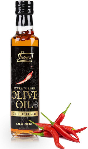 Lieber's Chili Infused Extra Virgin Olive Oil, 8.45 Fl oz.