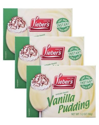 Lieber's Vanilla Pudding, 3.2 oz (Pack of 3)