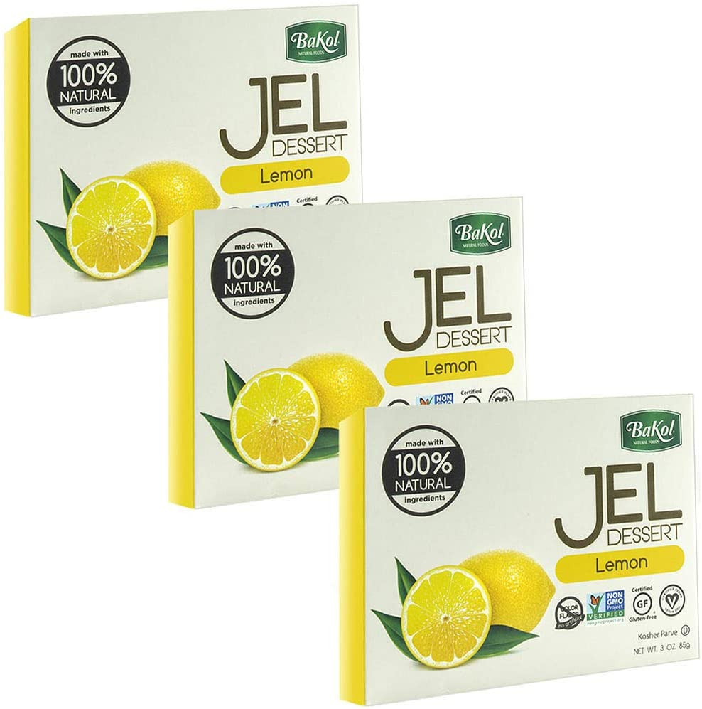 Bakol Lemon Jel Dessert, Vegan, Gelatin-Free, 100% Natural