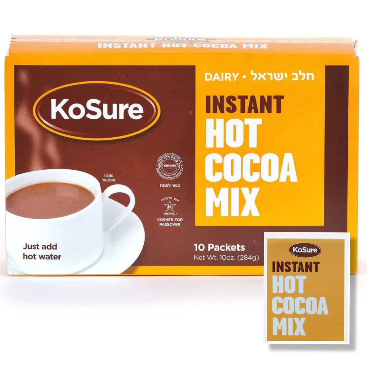 KoSure Passover Hot Chocolate Cocoa Mix, 10 Packets - Whole And KoSure Passover Hot Chocolate Cocoa Mix, 10 Packets - Whole And