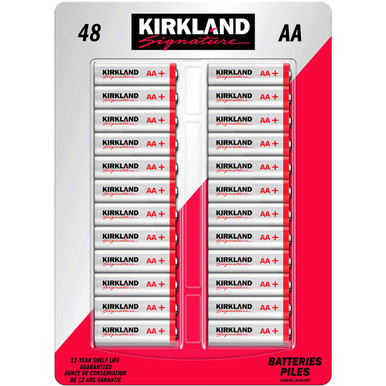 Kirkland Signature AA Alkaline Batteries, 48 Count