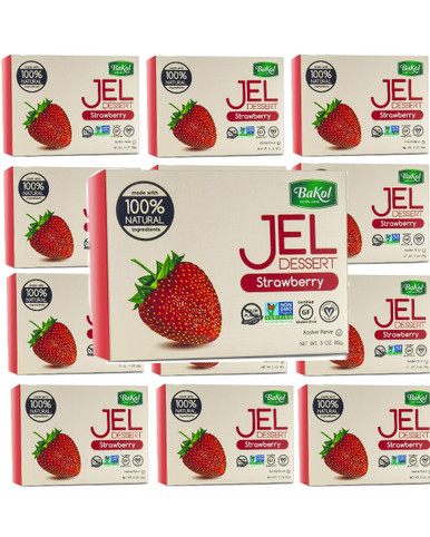 Bakol Strawberry Flavor Jello Dessert, 3 oz (Pack of 12)
