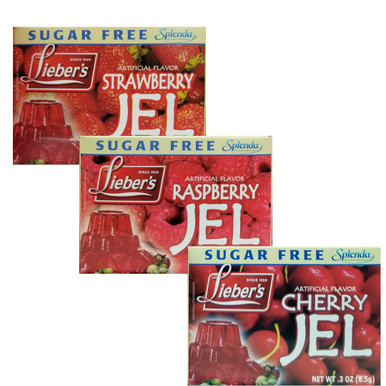 Lieber's Sugar Free Jello Variety Pack, 3 Count