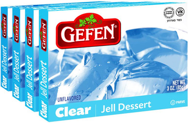 Gefen Clear Unflavored Jello, 3 oz (Pack of 4)
