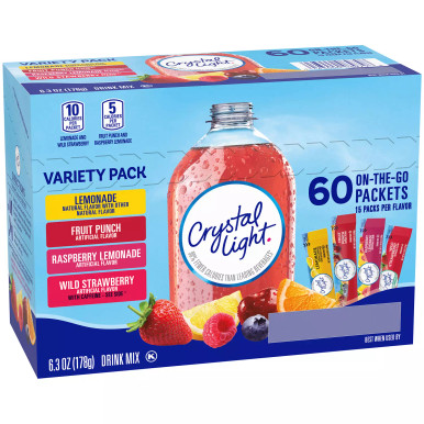 Crystal Light Drink Mix Variety Pack, 60 Count