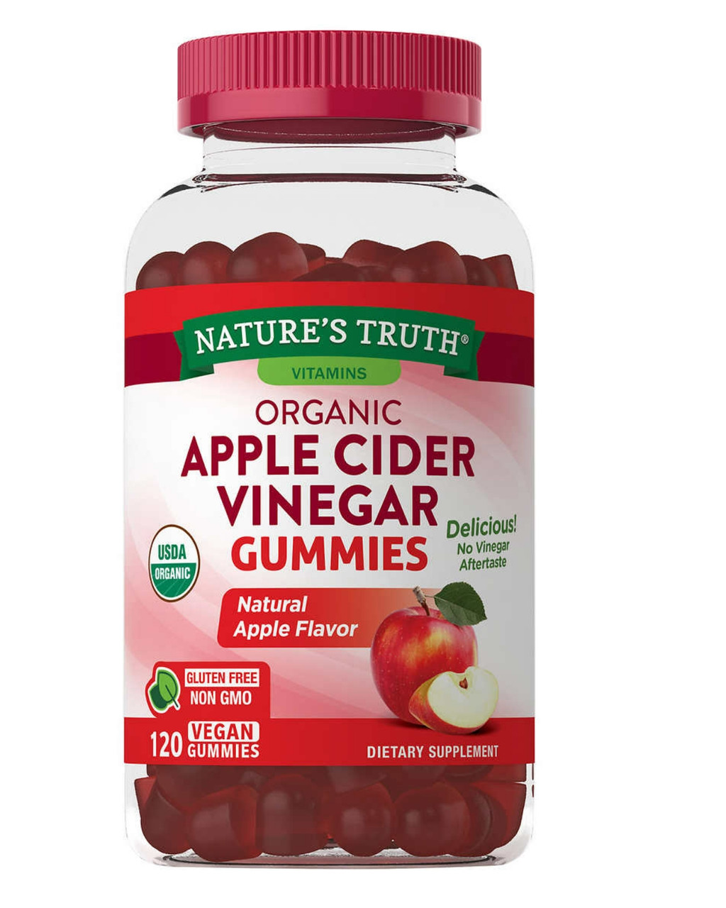 Nature's Truth Organic Apple Cider Vinegar 500 mg., 120 Gummies - Whole And  Natural