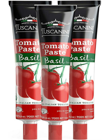 Tuscanini Basil Tomato Paste Tube, 4.6 oz (Pack of 3)