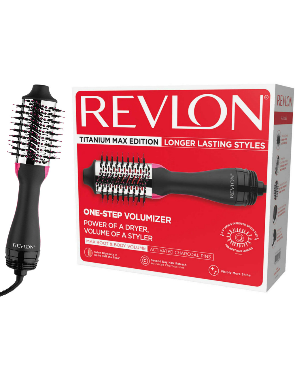 Revlon One-Step Hair Dryer and Volumizer Titanium Max Edition - Whole And  Natural