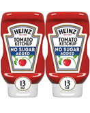 Heinz No Sugar Added Tomato Ketchup, 13 oz (Pack of 2)
