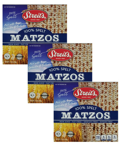 Streit's 100% White Spelt Matzos, 11 oz (Pack of 3)