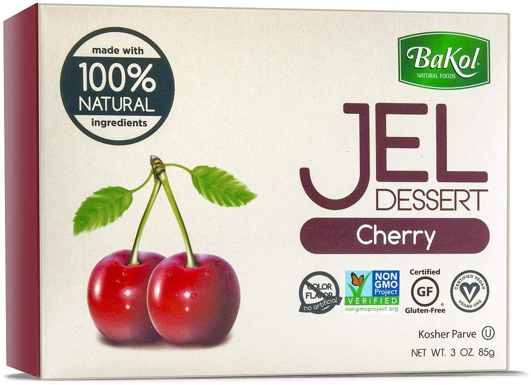 Bakol Natural Vegan Jel Dessert Variety Pack, 5 Fruit Flavors