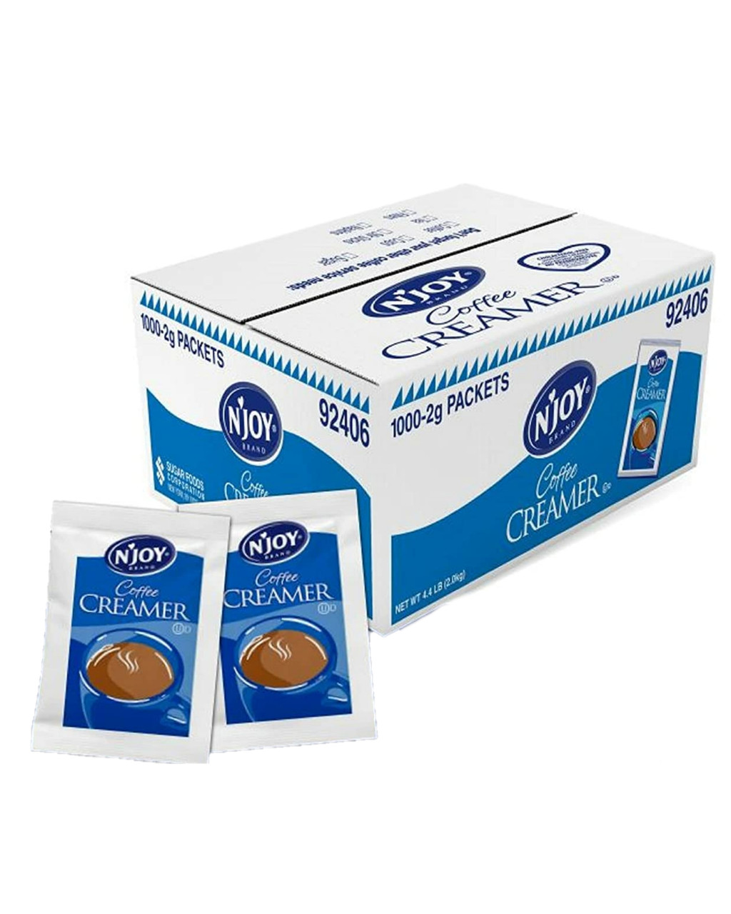 N'Joy NonDairy Coffee Creamer Packets, 1000 Count Whole And Natural