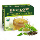 Bigelow Premium Organic Green Tea, Individually Wrapped Tea Bags, 160 Count
