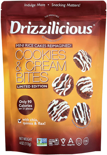 Drizzilicious Cookies and Cream Bites, 4 oz