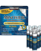 Kirkland Hair Regrowth Treatment Minoxidil Foam for Men, (6 Count)