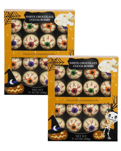 Halloween White Chocolate Cocoa Bombs, 16 Count (Pack of 2)