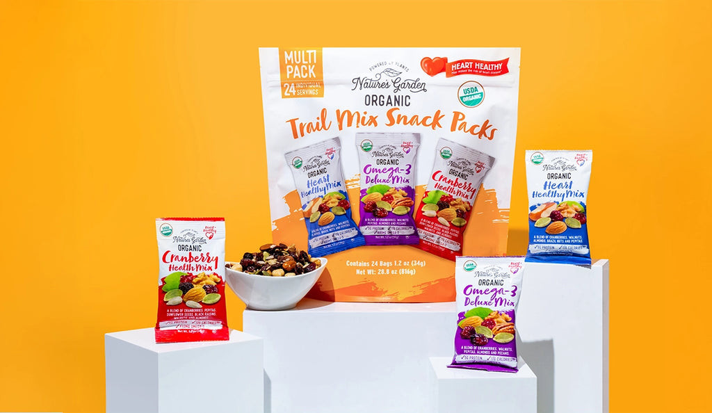 Nature's Garden Organic Trail Mix Snack Packs, Heart Healthy