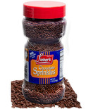 Lieber's Chocolate Sprinkles, Tasty Chocolate Jimmies Are A Great Dessert Topping For Cooking, Baking & Decorating Ice Cream, 11oz
