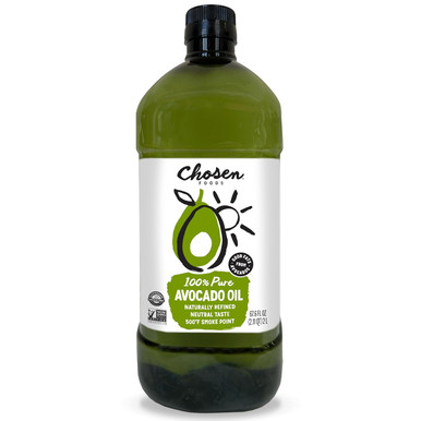Chosen Foods 100% Pure Avocado Oil (2 Liter Bottle) – High-Heat Cooking Oil