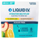 Liquid IV Sugar Free Electrolytes Hydration Multiplier Lemon Lime, White Peach, 26 Count