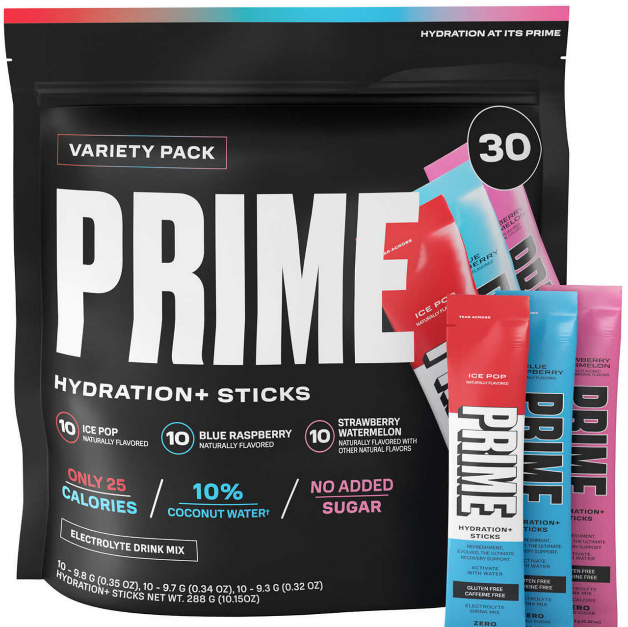 Prime Hydration + Powder Electrolyte Drink Mix - Variety Pack (20 Hydration  Sticks) by PRIME at the Vitamin Shoppe