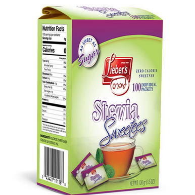 Lieber’s Stevia Packets Zero Calorie Sweetener Kosher For Passover