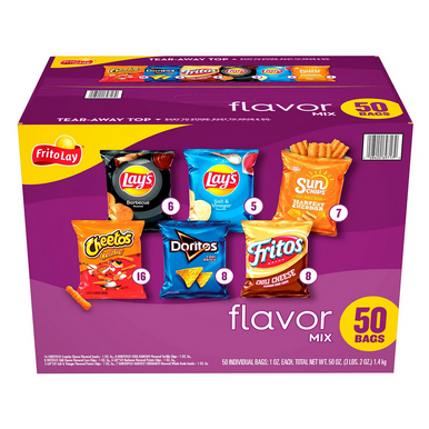 Frito-Lay Flavor Mix Chips and Snacks Variety Pack, 1 oz. 