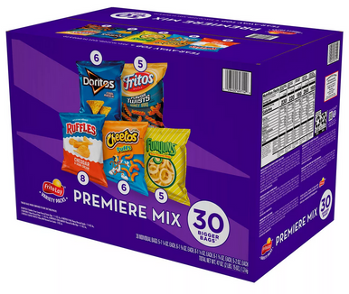 Frito-Lay Premiere Mix Chips and Snacks Variety Pack, 30 pk 