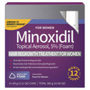 Kirkland Hair Regrowth Treatment Minoxidil Foam for Women, (6 Count) 