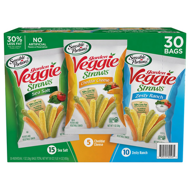 Sensible Portions Garden Veggie Straw Variety Pack, 1 oz. 30 pk. 