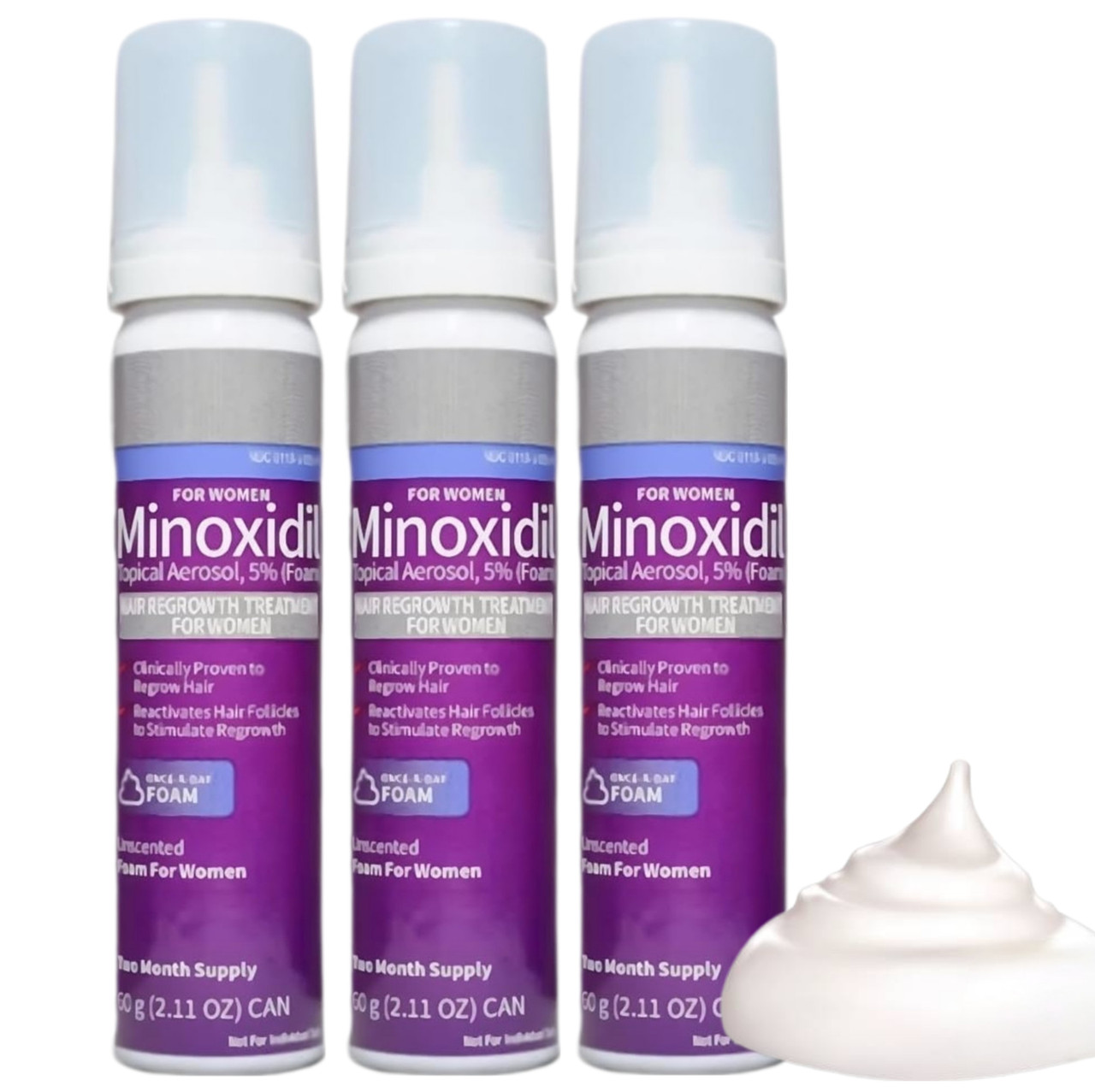 Kirkland Minoxidil for Women 5% Foam Hair Regrowth Treatment, 3