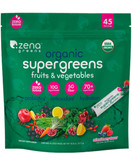 Zena Organic Super Greens Powder Packets, 45 Count
