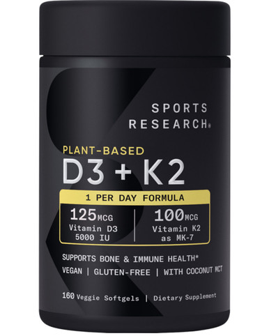 Sports Research D3 + K2, 160 Softgels