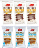 Rice Cakes Covered with Dark and Milk Chocolate Coating, Gluten Free, Kosher, Low Calorie Snacks, Variety Pack, 6 Packs