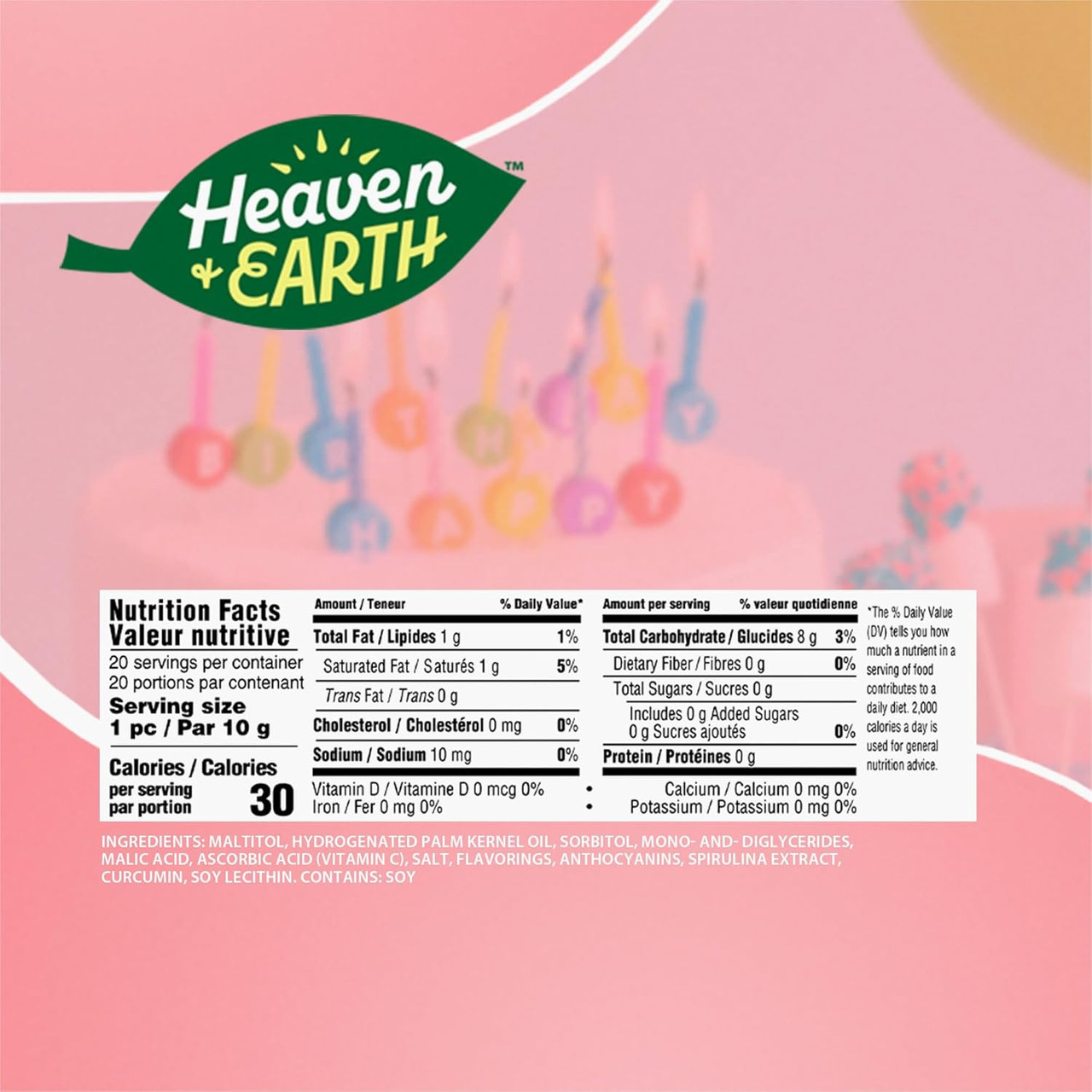 Heaven & Earth Lil Taffy, Sugar Free Fruit Mix, Natural Colors