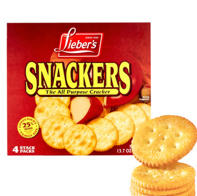 Liebers Snackers All Purpose Crackers, Family Size, 4 Stack Packs, 13.7 oz