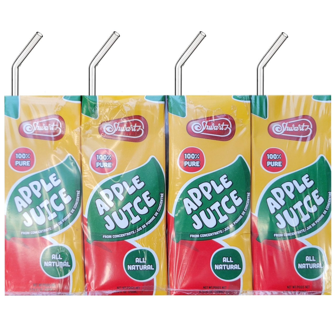 Shwartz Pure Apple Juice Box Drink, Kosher for Passover, All