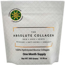 The Absolute Collagen Hydrolyzed Bovine Collagen Powder, One Month Supply, For Skin, Hair and Joints, 10.58 oz