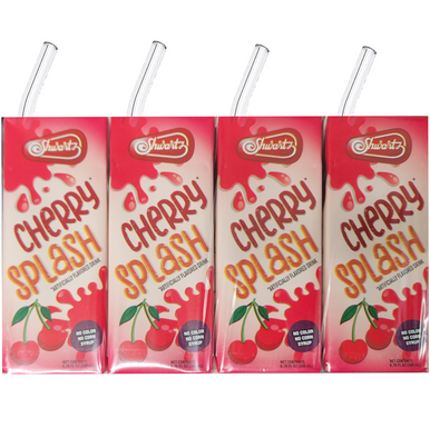 Shwartz Cherry Splash Flavored Box Drink, Kosher for Passover, 4 Pack
