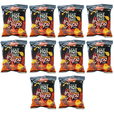 Lieber's Passover Hot Sauce Flavored Potato Chips (Pack of 10)