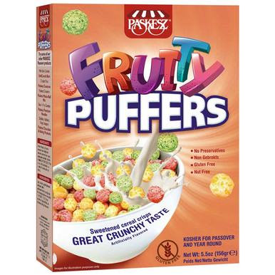 Paskesz Passover Fruit Puffers Cereal, Gluten Free, 5.5 oz