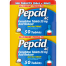 Pepcid AC Maximum Strength, Famotidine 20mg Acid Reducer Tablets, 100 Count, Heartburn Prevention & Relief