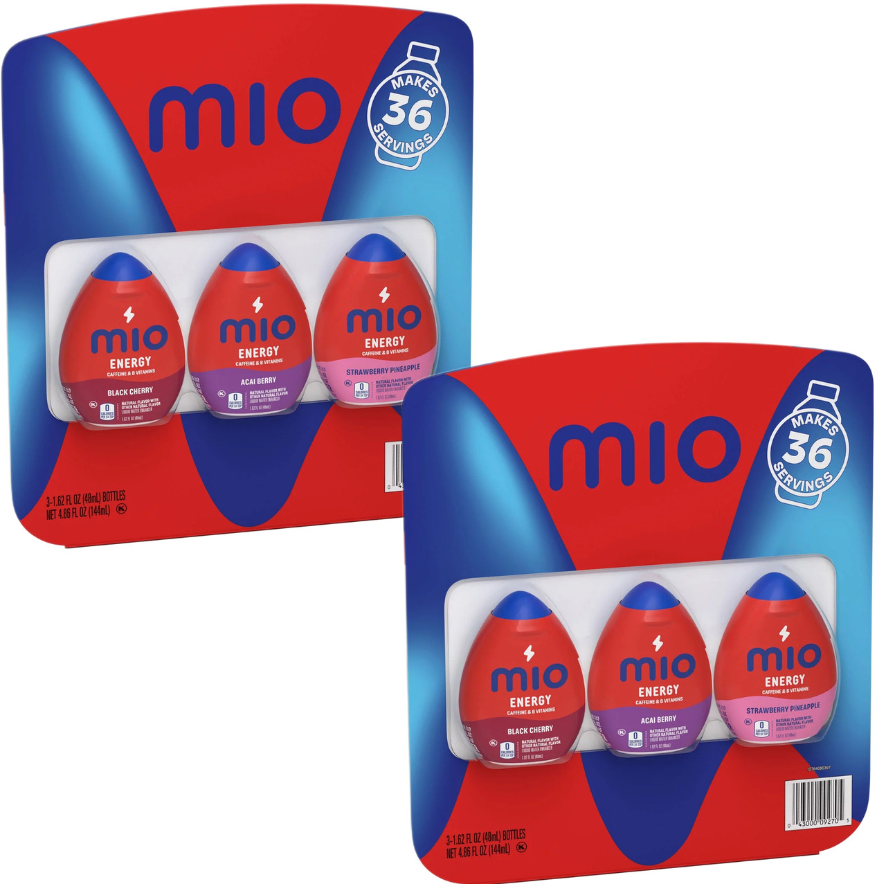 Mio Energy Liquid Water Enhancer Variety Pack, Black Cherry, Acai