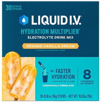 Liquid I.V. Hydration Multiplier Orange Vanilla Dream Electrolyte Drink Mix, 30 Count